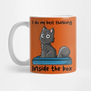 I do my best thinking inside the box Mug